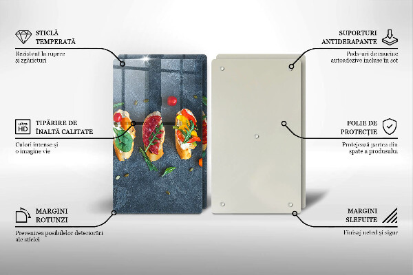 Főzőlap védő üveglap Színes szendvicsek