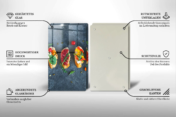 Főzőlap védő üveglap Színes szendvicsek