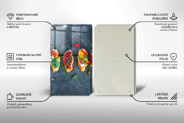 Főzőlap védő üveglap Színes szendvicsek