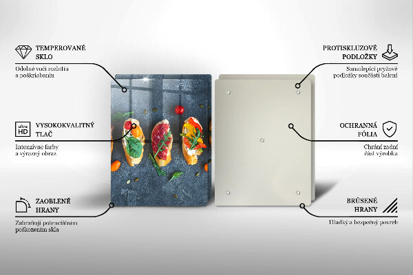 Főzőlap védő üveglap Színes szendvicsek