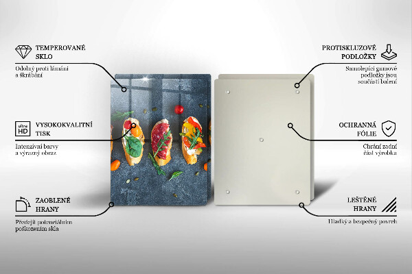 Főzőlap védő üveglap Színes szendvicsek