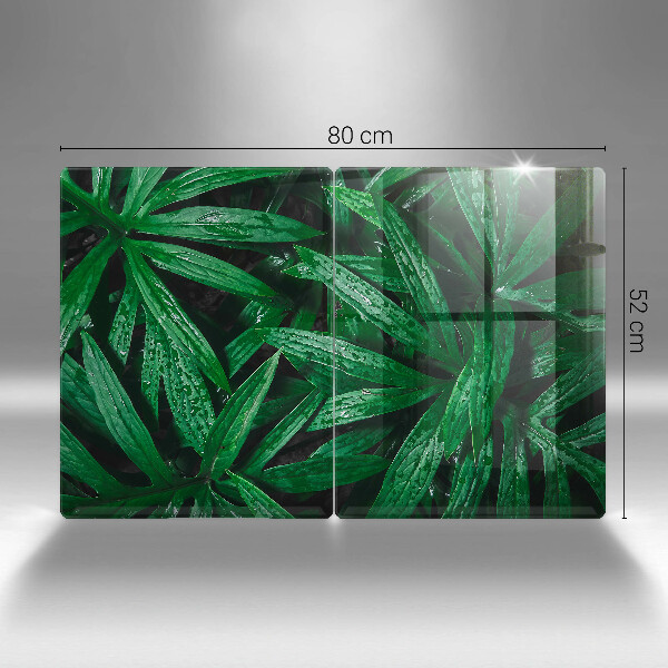 Főzőlap védő üveglap Növények levelei