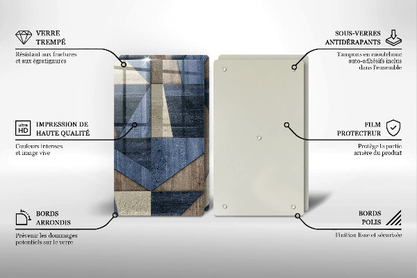 Főzőlap védő üveglap Geometriai absztrakció