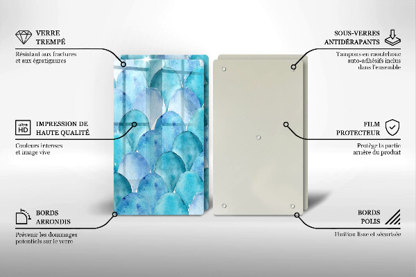Főzőlap védő üveglap Akvarell skálák