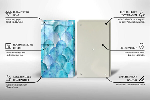 Főzőlap védő üveglap Akvarell skálák