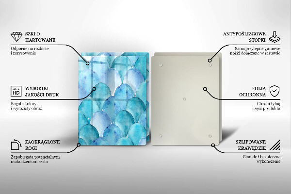 Főzőlap védő üveglap Akvarell skálák