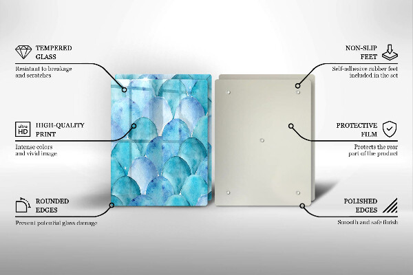 Főzőlap védő üveglap Akvarell skálák