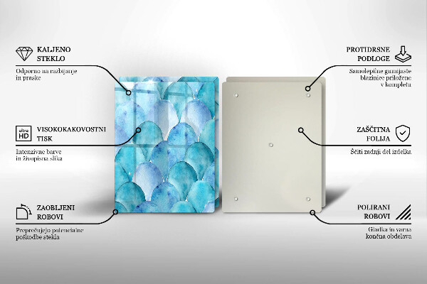 Főzőlap védő üveglap Akvarell skálák