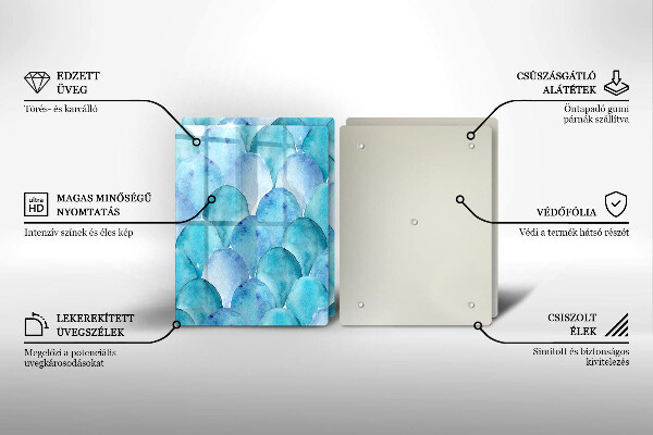 Főzőlap védő üveglap Akvarell skálák