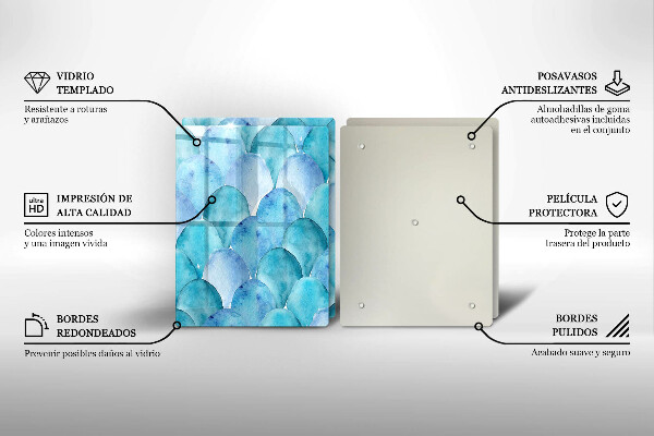 Főzőlap védő üveglap Akvarell skálák