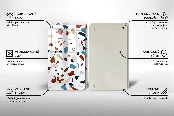 Főzőlap védő üveglap Díszítő kő