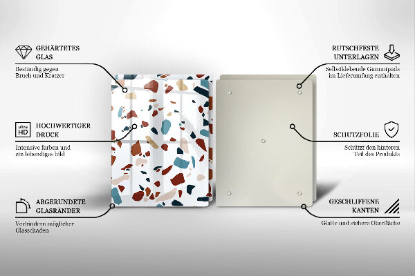 Főzőlap védő üveglap Díszítő kő