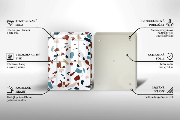 Főzőlap védő üveglap Díszítő kő