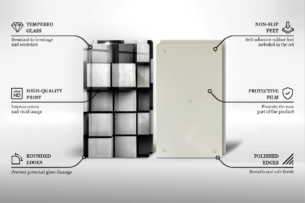 Főzőlap védő üveglap 3D geometriai háttér