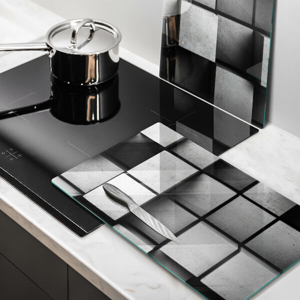 Főzőlap védő üveglap 3D geometriai háttér