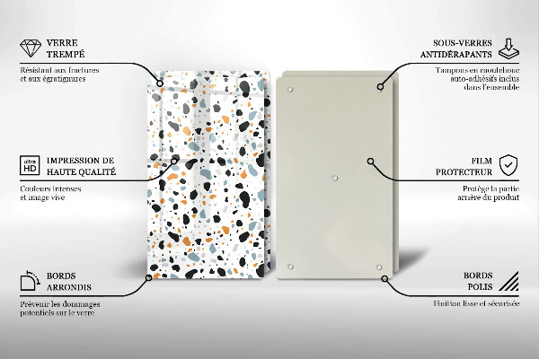 Főzőlap védő üveglap Dekoratív kőedény