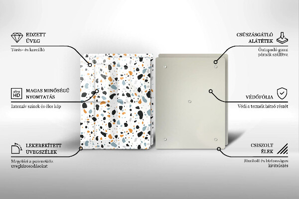 Főzőlap védő üveglap Dekoratív kőedény