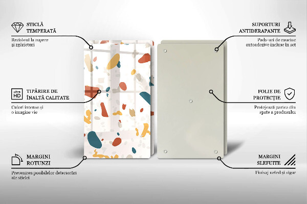 Főzőlap védő üveglap Dekoratív kőedény