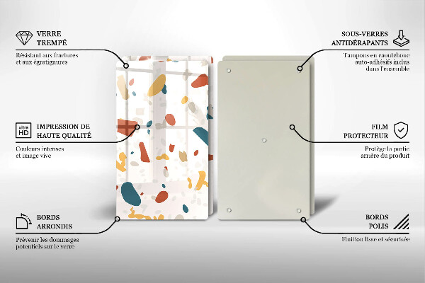 Főzőlap védő üveglap Dekoratív kőedény