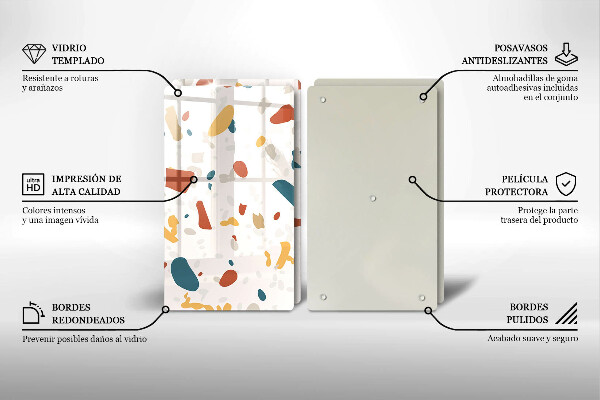 Főzőlap védő üveglap Dekoratív kőedény