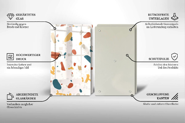 Főzőlap védő üveglap Dekoratív kőedény