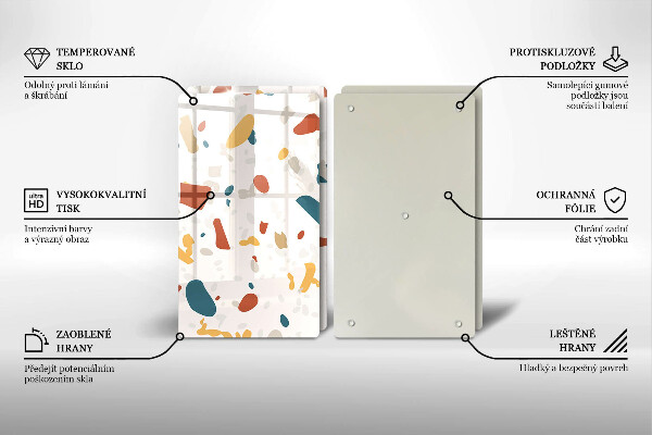 Főzőlap védő üveglap Dekoratív kőedény