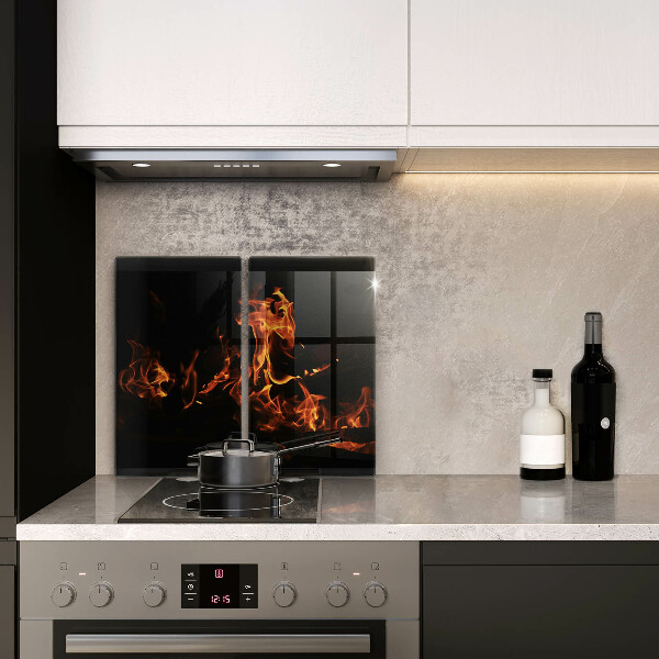 Főzőlap védő üveglap Gyújts egy élő lángot