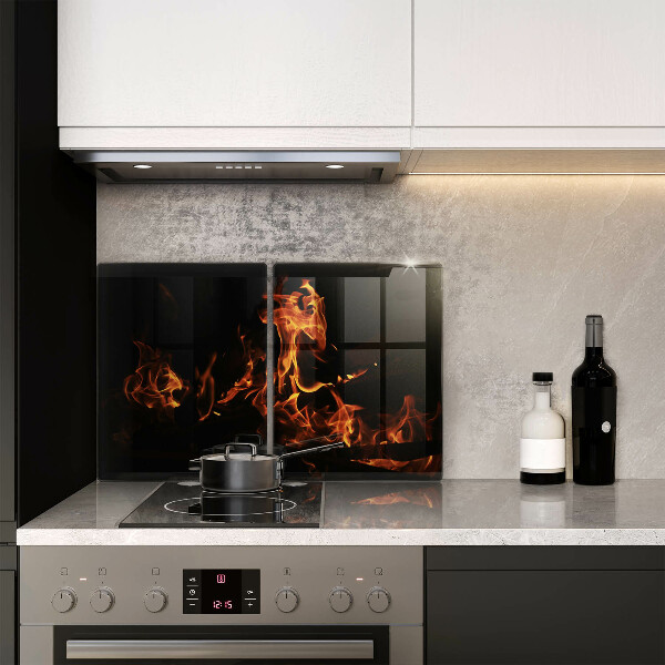 Főzőlap védő üveglap Gyújts egy élő lángot