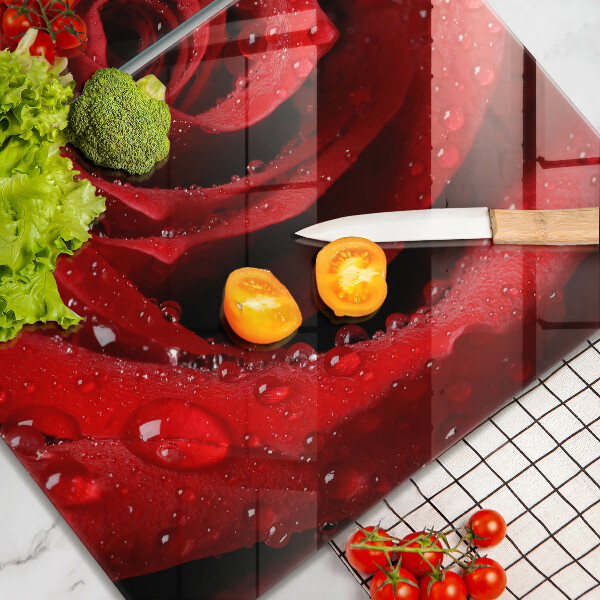 Főzőlap védő üveglap Rózsa virág szirmai