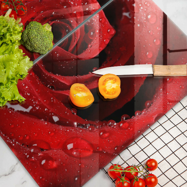 Főzőlap védő üveglap Rózsa virág szirmai