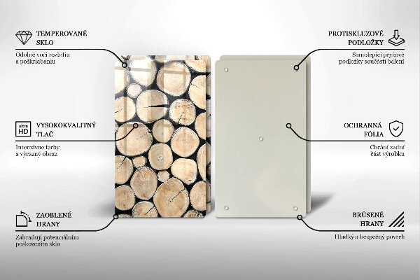 Főzőlap védő üveglap Fa fatörzsek