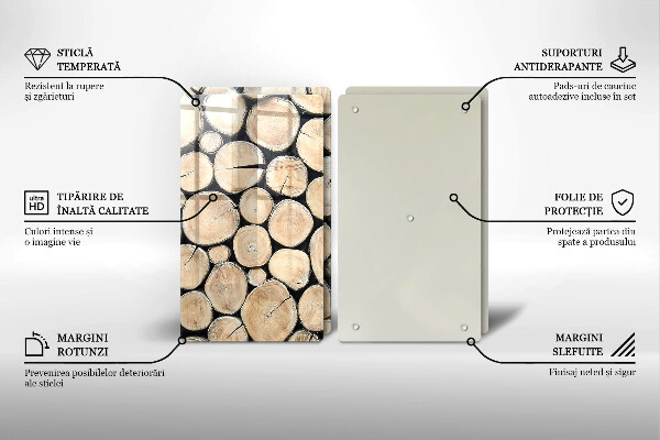 Főzőlap védő üveglap Fa fatörzsek