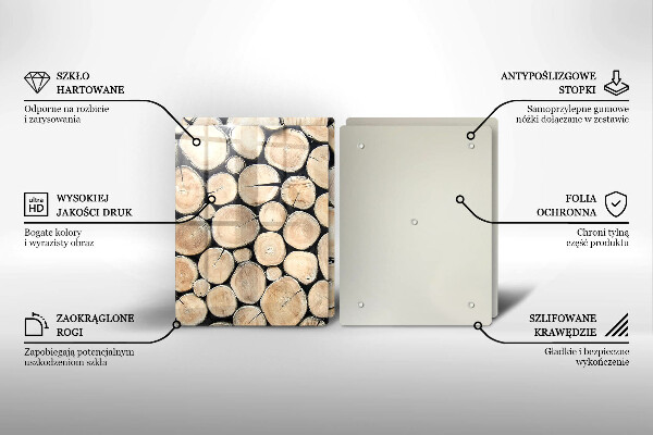 Főzőlap védő üveglap Fa fatörzsek