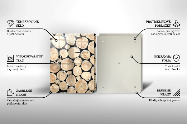 Főzőlap védő üveglap Fa fatörzsek