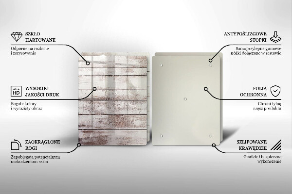 Főzőlap védő üveglap Régi fa táblák