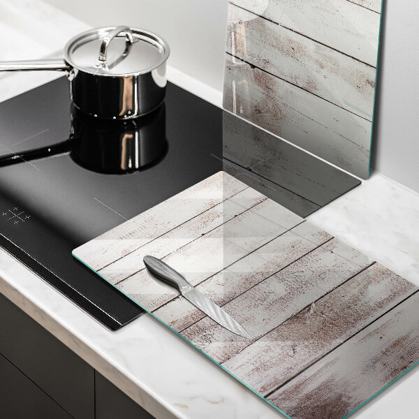 Főzőlap védő üveglap Régi fa táblák