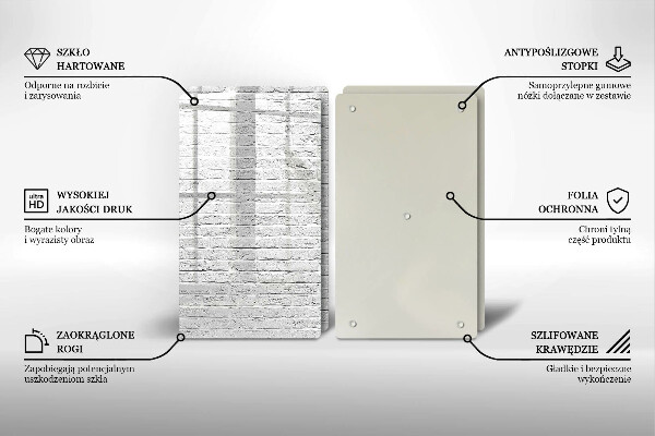 Főzőlap védő üveglap Téglafal fal