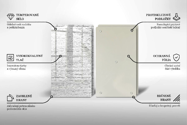 Főzőlap védő üveglap Téglafal fal