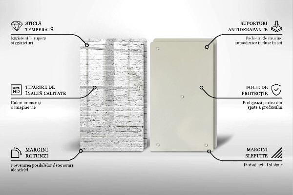 Főzőlap védő üveglap Téglafal fal