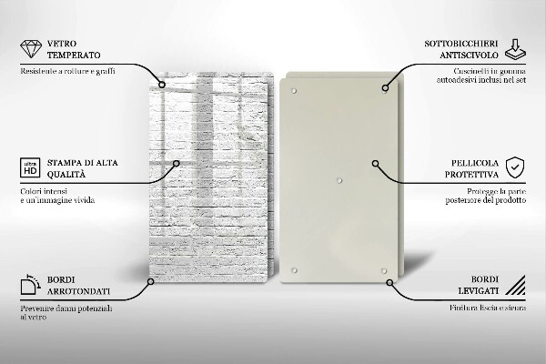 Főzőlap védő üveglap Téglafal fal