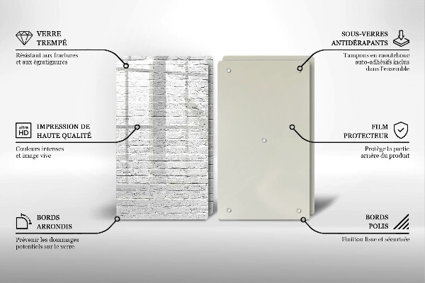 Főzőlap védő üveglap Téglafal fal