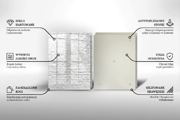 Főzőlap védő üveglap Téglafal fal