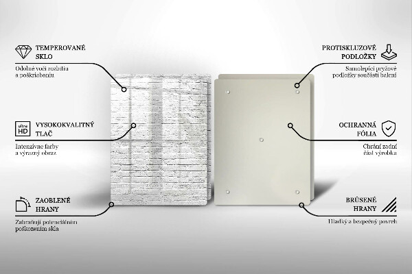 Főzőlap védő üveglap Téglafal fal