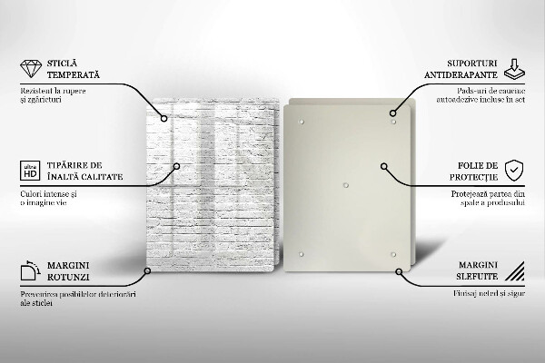 Főzőlap védő üveglap Téglafal fal