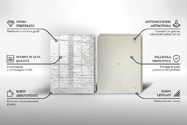 Főzőlap védő üveglap Téglafal fal