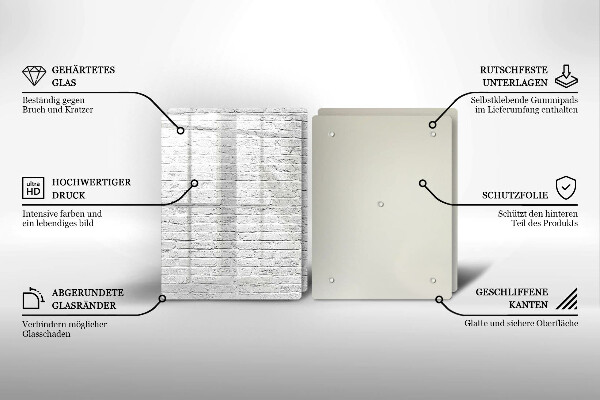 Főzőlap védő üveglap Téglafal fal