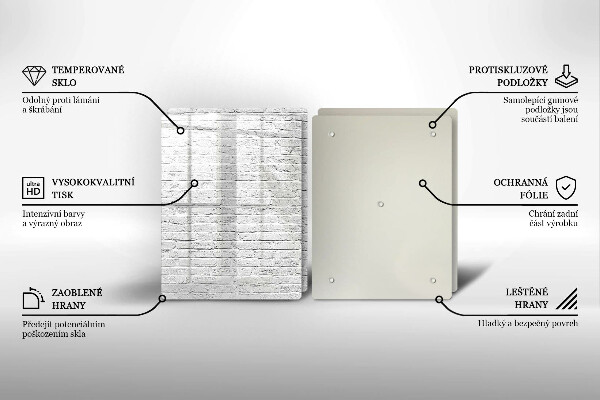 Főzőlap védő üveglap Téglafal fal