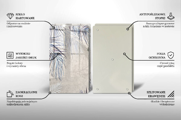 Főzőlap védő üveglap Finom levelek