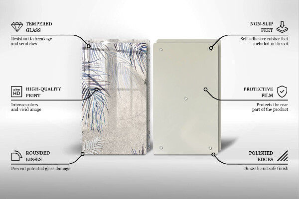 Főzőlap védő üveglap Finom levelek