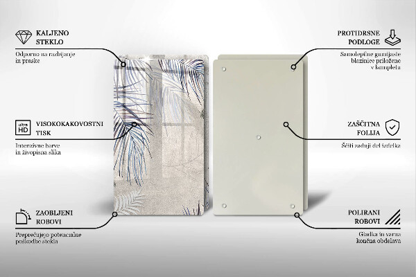 Főzőlap védő üveglap Finom levelek